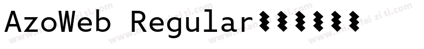 AzoWeb Regular字体转换